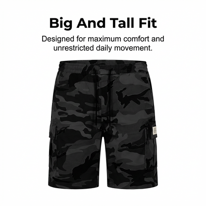 🔥🔥 PROMO FLASH 50% ! Short Cargo Tactique Grande Taille – Coupe Large, Tissu Résistant, Poches Multiples & Cordon de Serrage 🎽