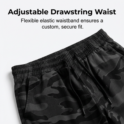 🔥🔥 PROMO FLASH 50% ! Short Cargo Tactique Grande Taille – Coupe Large, Tissu Résistant, Poches Multiples & Cordon de Serrage 🎽