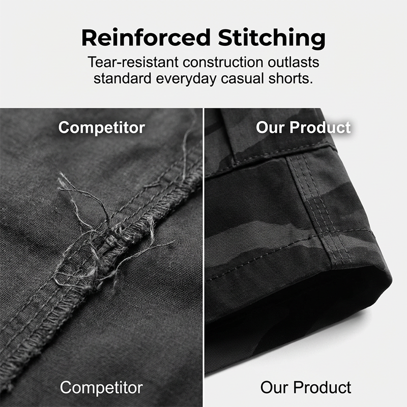 🔥🔥 PROMO FLASH 50% ! Short Cargo Tactique Grande Taille – Coupe Large, Tissu Résistant, Poches Multiples & Cordon de Serrage 🎽