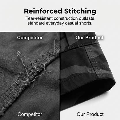 🔥🔥 PROMO FLASH 50% ! Short Cargo Tactique Grande Taille – Coupe Large, Tissu Résistant, Poches Multiples & Cordon de Serrage 🎽