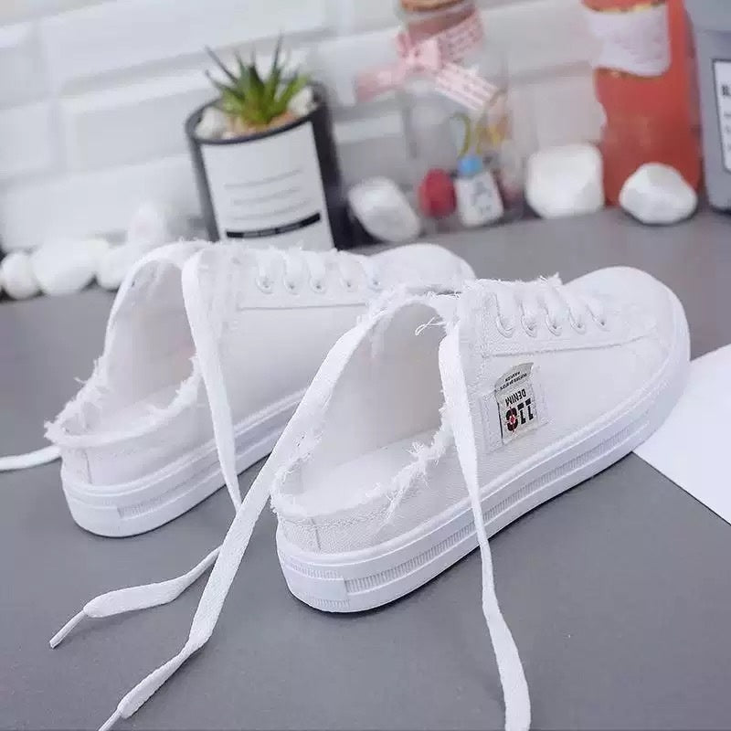 👟 ⏰OFFRE LIMITÉE : 50 % DE RÉDUCTION !👖 Baskets Mules en Jean pour Femme – Enfiler Facile, Semelle Confortable & Parfaites Pour Un Look Décontracté Et Estival ☀️