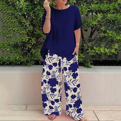 🌸 Ensemble Deux Pièces Femme | Pantalon Fleuri Tendance, Confort & Style, Indispensable Été 👖