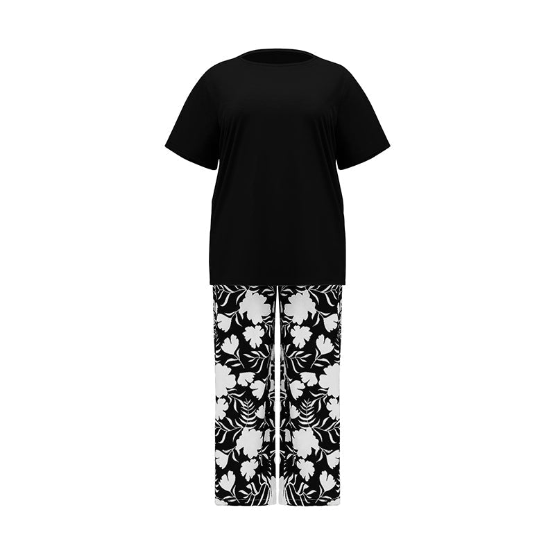 🌸 Ensemble Deux Pièces Femme | Pantalon Fleuri Tendance, Confort & Style, Indispensable Été 👖