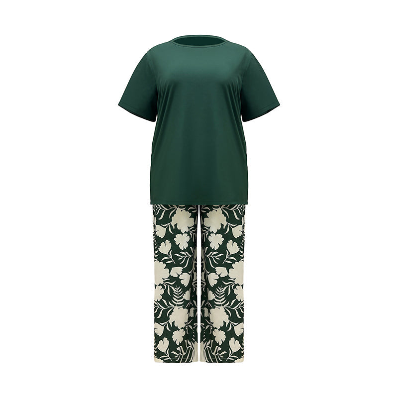 🌸 Ensemble Deux Pièces Femme | Pantalon Fleuri Tendance, Confort & Style, Indispensable Été 👖