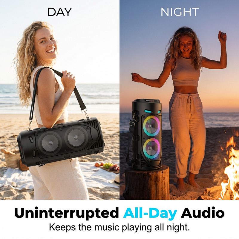🔊 Enceinte Bluetooth Outdoor – puissance nomade, résistante & parfaite pour vos soirées jardin, camping et entraînements 🎵🔥 Soldes Mi-Saison : −50 % jusqu'à épuisement ! ⏰🌿