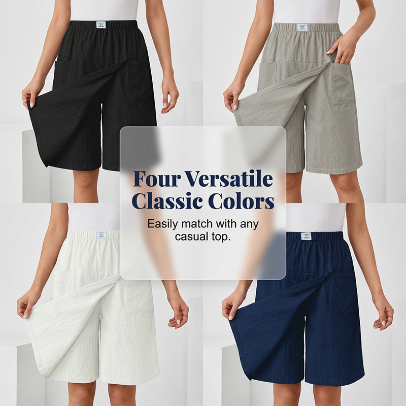 🛍️ -50% MAINTENANT !  Short Femme 🎀 Ceinture Élastique  Grandes Poches ✨ Léger & Respirant