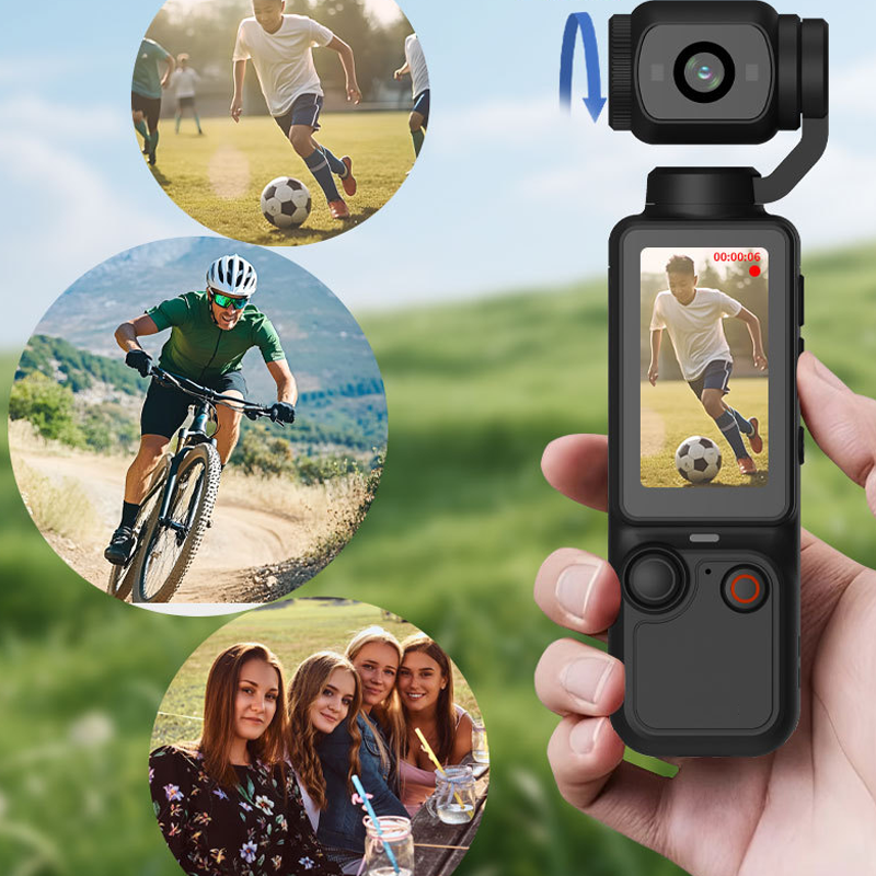 📸Petite, puissante et flexible – la caméra d'action 2,7K avec objectif ultra grand angle pivotant à 180° et 6 heures d'autonomie !