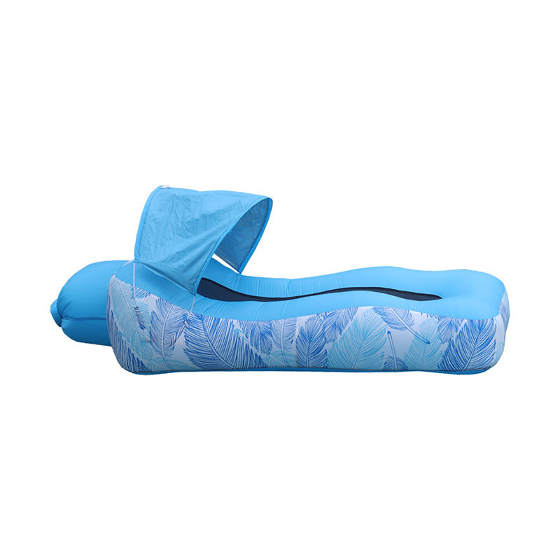 ⏳Spécial à durée limitée⏰Chaise longue gonflable sans effort avec pare-soleil🏖️