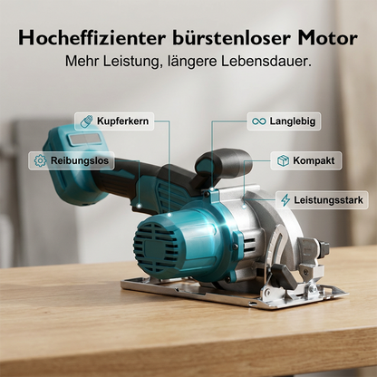 ⚡🔧 PROMO FLASH 50% ! Scie Circulaire Sans Fil 21V Brushless 1500W – 2 Batteries, Disque 165mm, Vitesse 10000 tr/min, Profondeur 63mm, Inclinaison 0-45° ⚙️