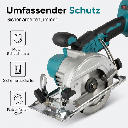 ⚡🔧 PROMO FLASH 50% ! Scie Circulaire Sans Fil 21V Brushless 1500W – 2 Batteries, Disque 165mm, Vitesse 10000 tr/min, Profondeur 63mm, Inclinaison 0-45° ⚙️