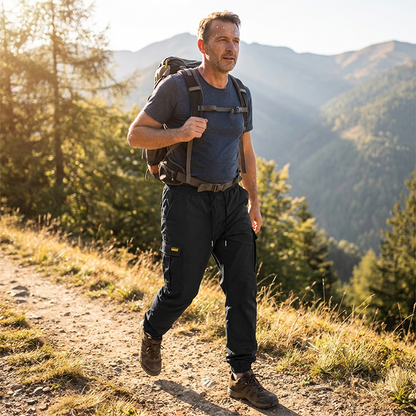 👖50 % DE RÉDUCTION🏃 Pantalon de survêtement de travail | Cordon de serrage à la taille · Polyester résistant · Jambes fuselées · Plusieurs poches