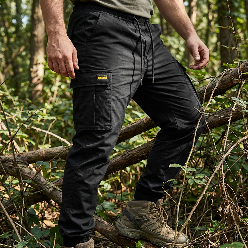 👖50 % DE RÉDUCTION🏃 Pantalon de survêtement de travail | Cordon de serrage à la taille · Polyester résistant · Jambes fuselées · Plusieurs poches