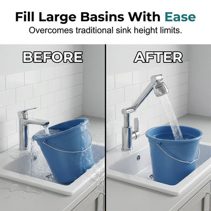 🚰Robinet de Lavabo Pivotant 360° – Bras Mobile 1080°, Design Moderne, Installation Facile ⏳  à utiliser ✨