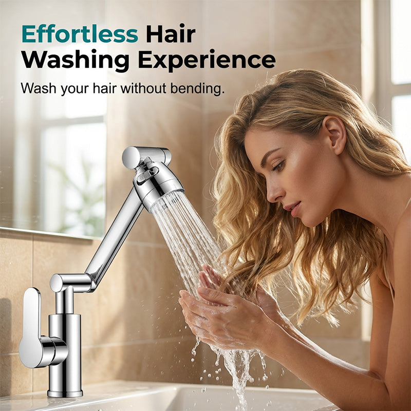 🚰Robinet de Lavabo Pivotant 360° – Bras Mobile 1080°, Design Moderne, Installation Facile ⏳  à utiliser ✨