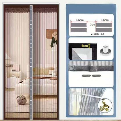 🦟 50% DE RÉDUCTION 🧲 Porte moustiquaire magnétique renforcée – Installation facile sans perçage – Anti-insectes, passage mains libres & compatible avec portes jusqu’à 210 cm 🚪