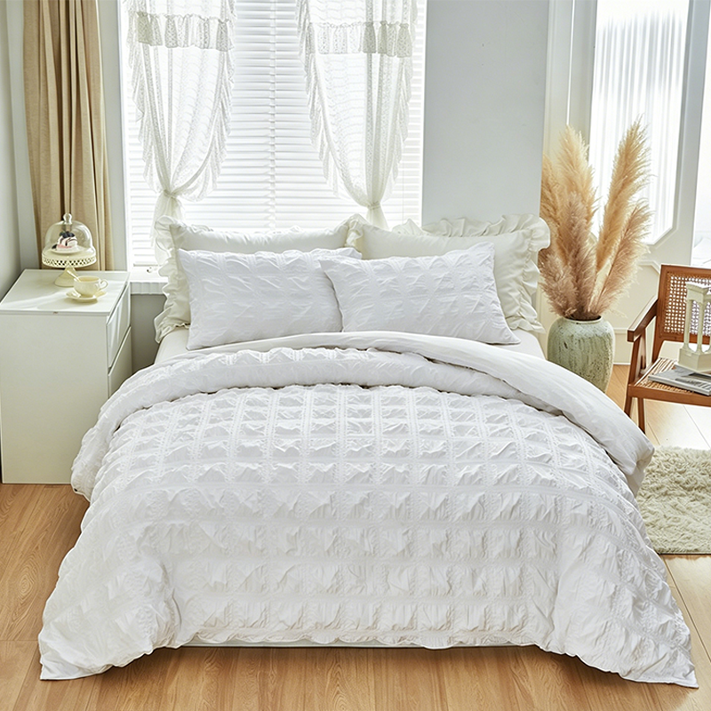 📢⏰🛏️ DERNIER JOUR 53% ! Housse de Couette 3 Pièces – Texture Plissée Élégante, 6 Couleurs, 7 Tailles, Lavable en Machine, Mélange de Fibres Premium 🌙