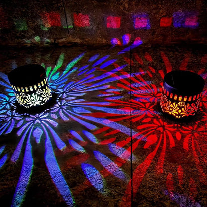 🌞 55 % DE RÉDUCTION MAINTENANT ! 🌀 Lampe solaire mandala – Projection de motifs époustouflants, design 2 en 1 pour sol et mur, étanche IP65, allumage/extinction automatique 🌿