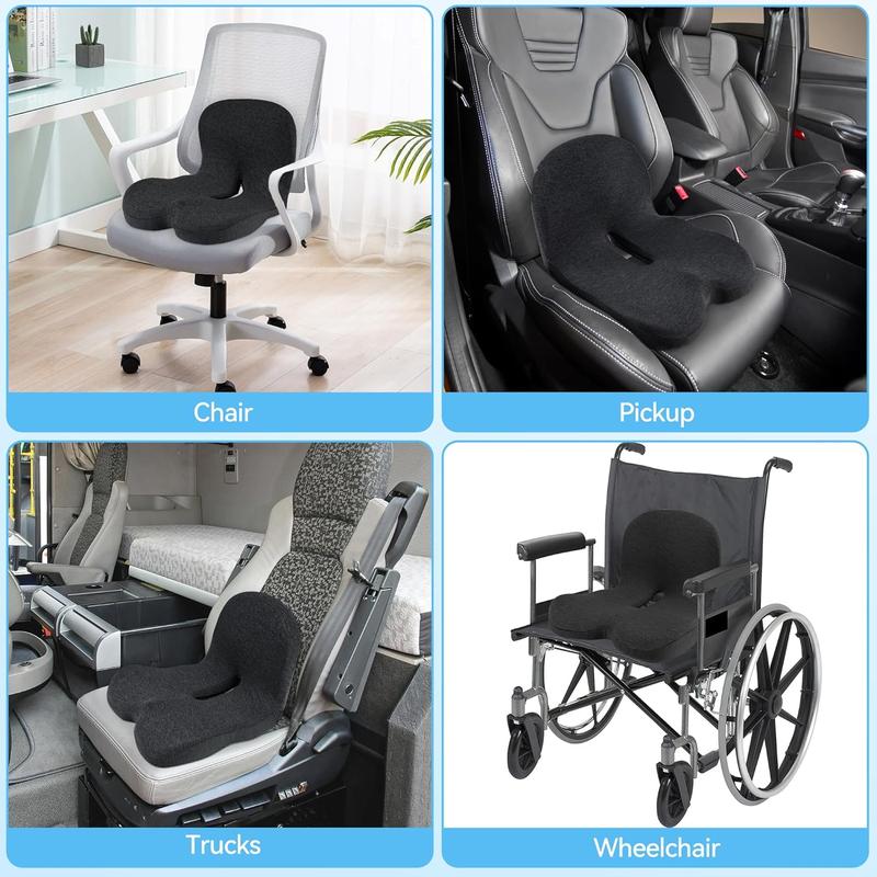 🚗 PROMO LIMITÉE 50% DE RÉDUCTION ! 🛡️ Coussin en Mousse à Mémoire de Forme Respirant – Antidérapant, Soutien Ergonomique, Housse en Maille ✨