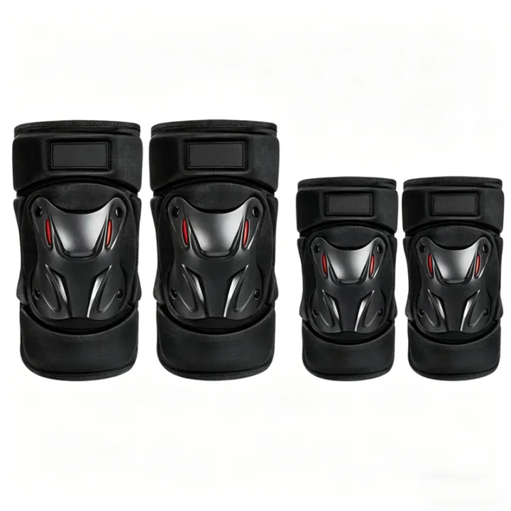 🛡️ PROMO LIMITÉE 50% DE RÉDUCTION ! ✨ Lot Protège-Genoux & Coudes Moto – Coque Rigide, Rembourrage HD, Réglable 🏍️