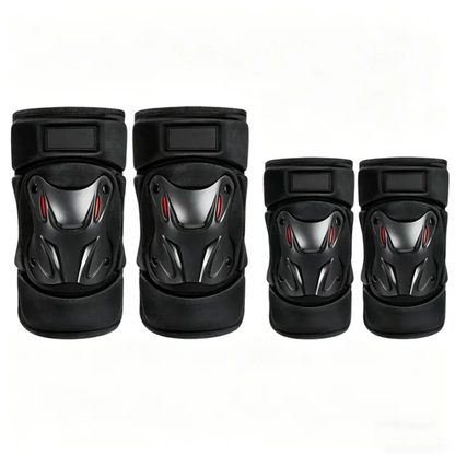 🛡️ PROMO LIMITÉE 50% DE RÉDUCTION ! ✨ Lot Protège-Genoux & Coudes Moto – Coque Rigide, Rembourrage HD, Réglable 🏍️