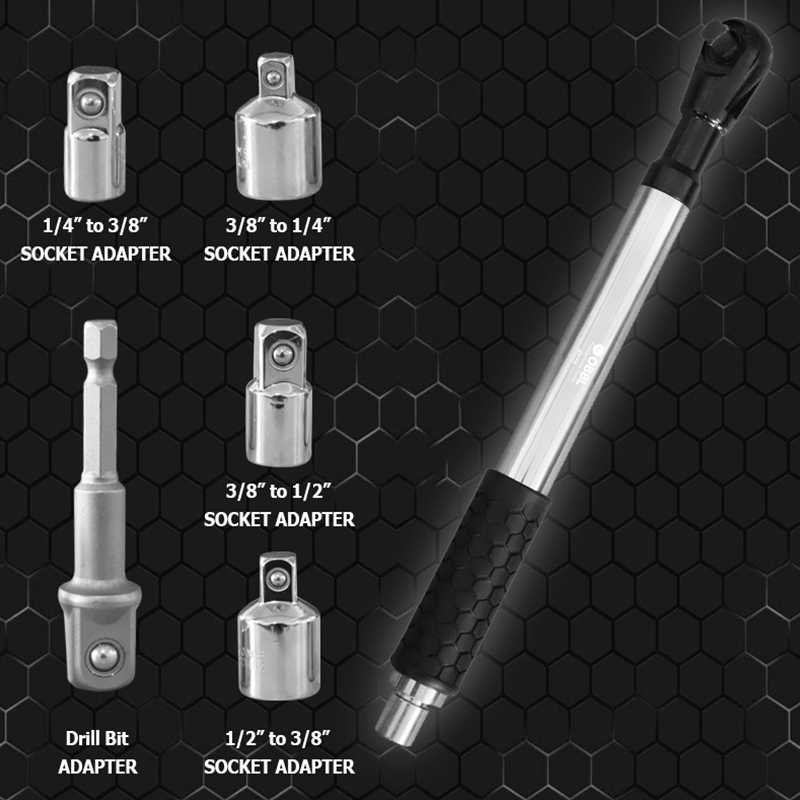 🛠️ 57% DE RÉDUCTION ✨ Clé à cliquet télescopique 2-en-1 – Chrome vanadium & double mode – Longueur ajustable, tête pivotante & prise renforcée – idéale pour mécanique ou bricolage 🔩