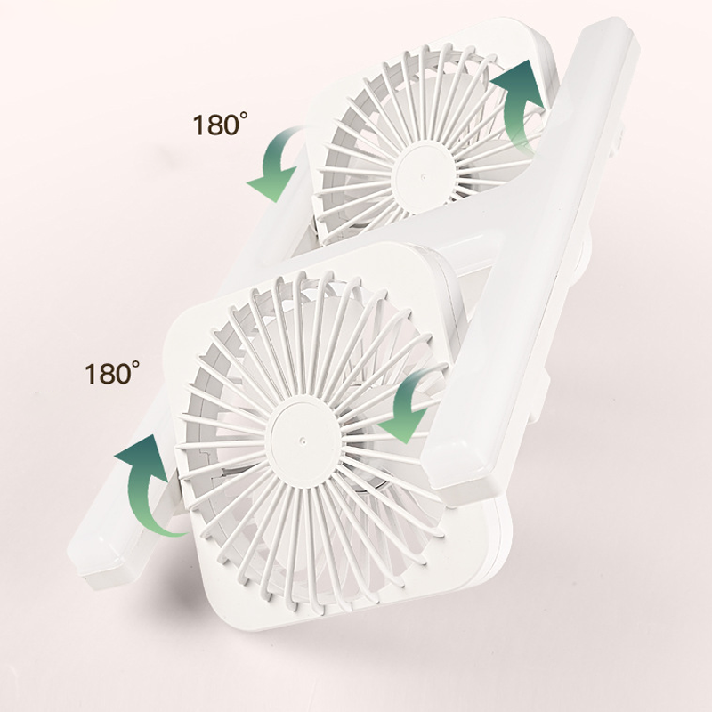 🌀💡 Ventilateur de Plafond Double Tête avec Lumière LED 60W – Double Flux d’Air, Télécommande, Moteur Silencieux