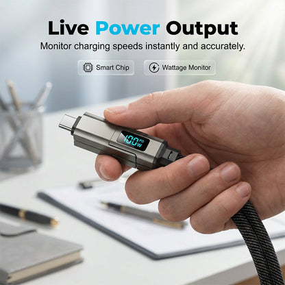 💐50% DE RÉDUCTION🔌Câble de charge 4 en 1 avec affichage numérique et anneau porte-clés – charge rapide, résistant aux nœuds et compact⚡🔑