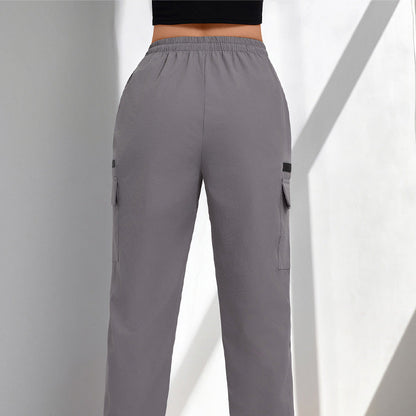✨ PROMO LIMITÉE 50% DE RÉDUCTION ! 👖 Pantalon Cargo Femme – Cordon, Poches, Coupe Droite 🌿