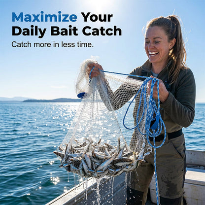 🎣 50% DE RÉDUCTION ✨ Épervier de pêche – Facile à lancer & maillage résistant – Prise rapide en eau douce ou mer – polyvalent pour crevettes, appâts ou petits poissons 🌊