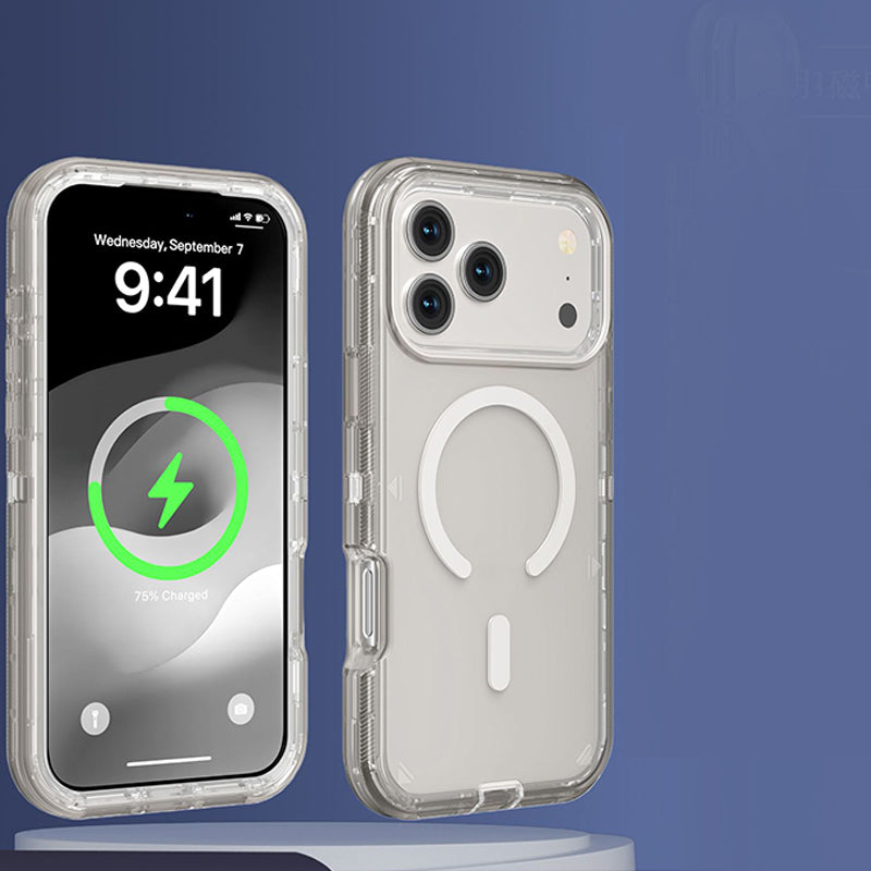 📱 Coque Transparente Magnétique 🧲 Compatible MagSafe ✨ Anti-Jaunissement 🛡️ Fine & Protectrice ⚡ Charge Sans Fil Facile