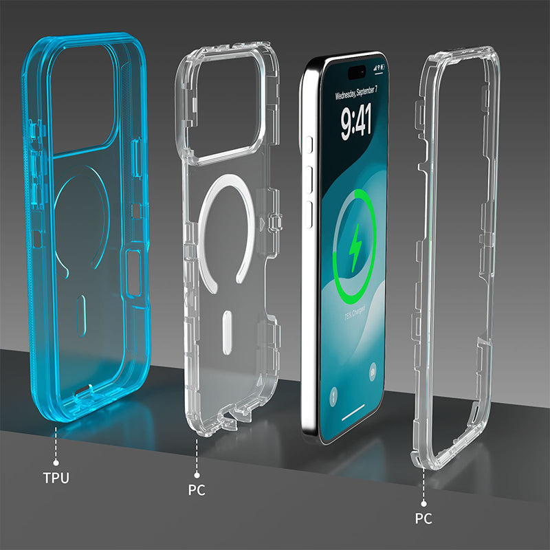 📱 Coque Transparente Magnétique 🧲 Compatible MagSafe ✨ Anti-Jaunissement 🛡️ Fine & Protectrice ⚡ Charge Sans Fil Facile