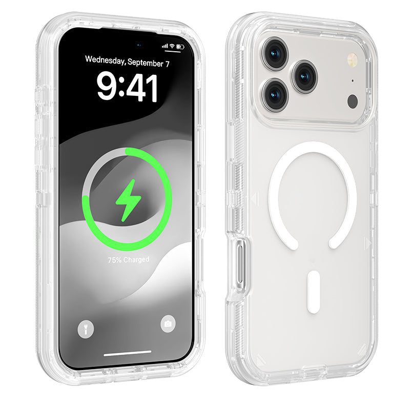 📱 Coque Transparente Magnétique 🧲 Compatible MagSafe ✨ Anti-Jaunissement 🛡️ Fine & Protectrice ⚡ Charge Sans Fil Facile