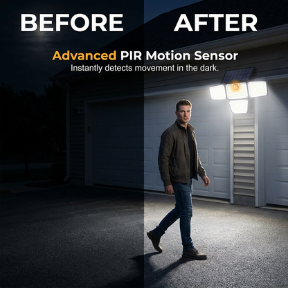 💡 Lampe Murale Extérieure à Détecteur de Mouvement – IP65 Waterproof, Sans Fil & Autonome 8h pour Garage/Entrepôt