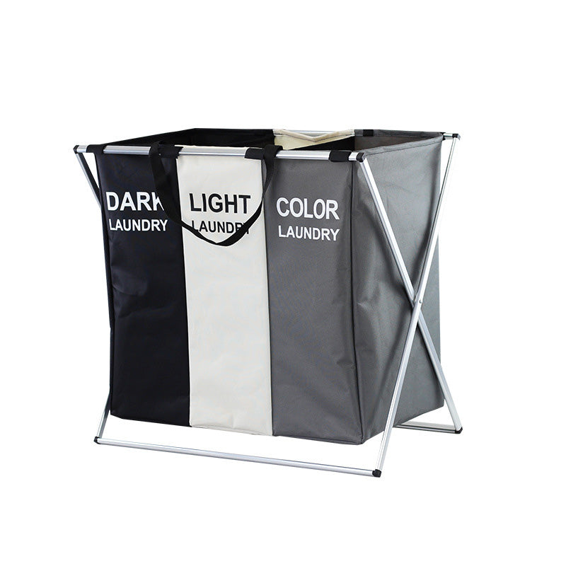 🧺 Panier à Linge Pliable 3 Compartiments | Tri Facile & Gain de Place ✨