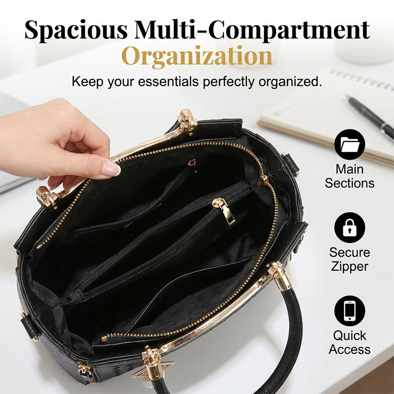 🌸👜 Grand Cabas en Cuir Végan | Format A4 Ultraléger & Structuré | Le Compagnon Idéal Travail & Week-end