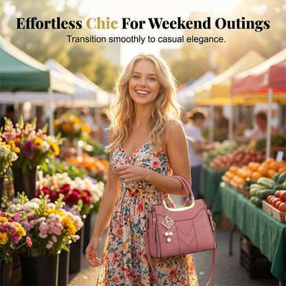 🌸👜 Grand Cabas en Cuir Végan | Format A4 Ultraléger & Structuré | Le Compagnon Idéal Travail & Week-end