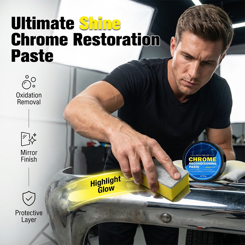 Pâte de restauration pour chromes de voiture