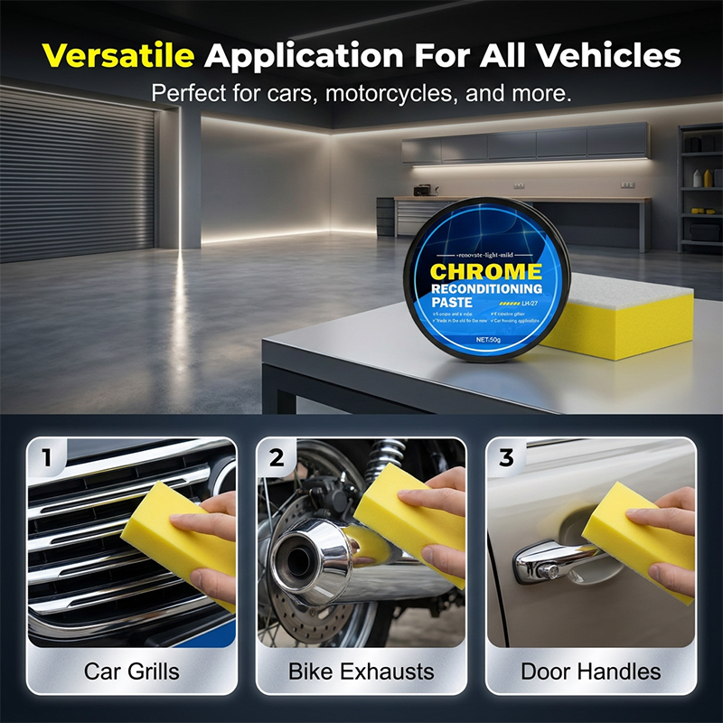 Pâte de restauration pour chromes de voiture