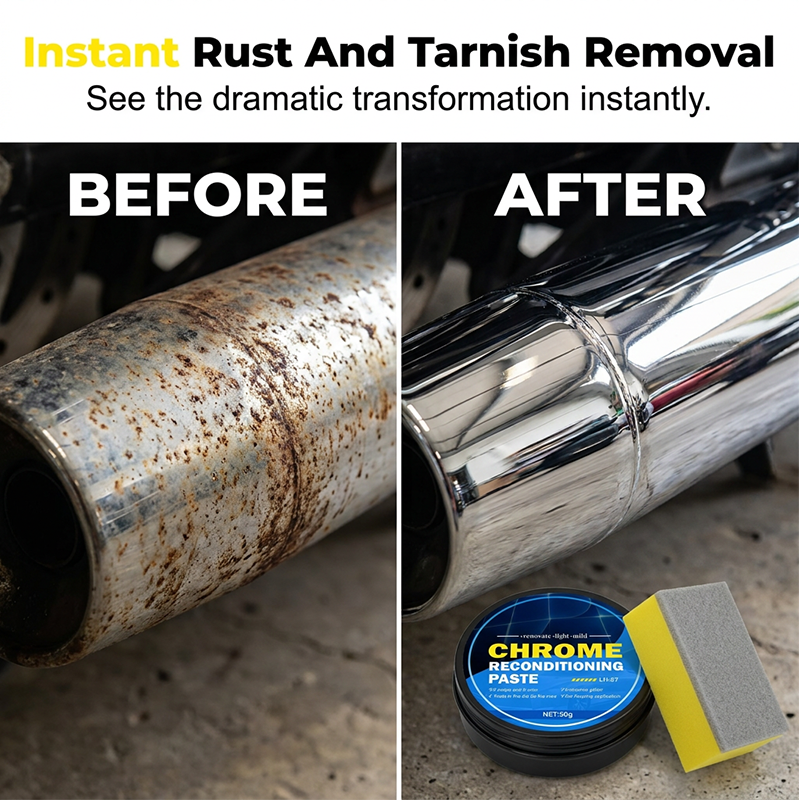Pâte de restauration pour chromes de voiture