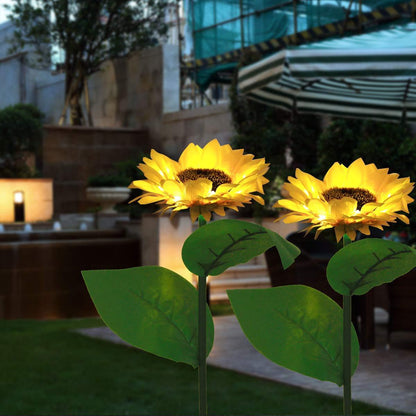 🌻 Réaliste et résistant aux intempéries | Tournesol solaire en promotion 2026 | Décoration extérieure IP65