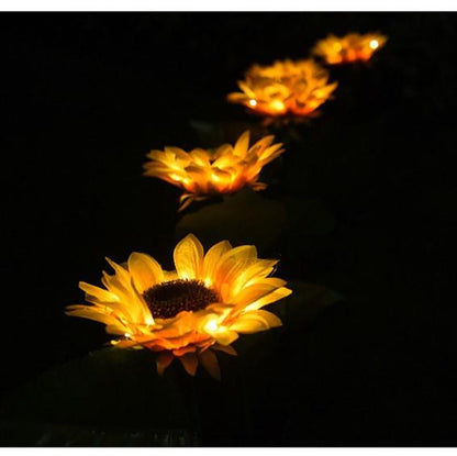 🌻 Réaliste et résistant aux intempéries | Tournesol solaire en promotion 2026 | Décoration extérieure IP65