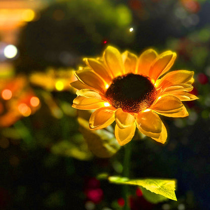 🌻 Réaliste et résistant aux intempéries | Tournesol solaire en promotion 2026 | Décoration extérieure IP65