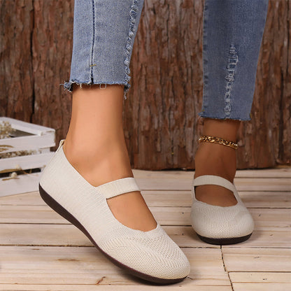🌸🦢 OFFRE LIMITÉE 50% DE RÉDUCTION! Élégantes Ballerines en Tricot – Tige Respirante, Doublure Douce, Modèle Enfilage Facile – Mignonnes et Polyvalentes avec Robes, Jeans ou Shorts – Votre Nouvelle Préférée pour les Jours Chauds ☀️👗🧺