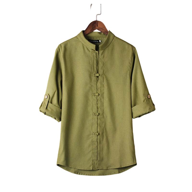 50 % DE RÉDUCTION MAINTENANT ! 🌿 Chemise homme décontractée en lin à col mandarin – Respirante et légère – Coupe décontractée, idéale pour l'été ou un style chic décontracté – Douce et élégante ✨