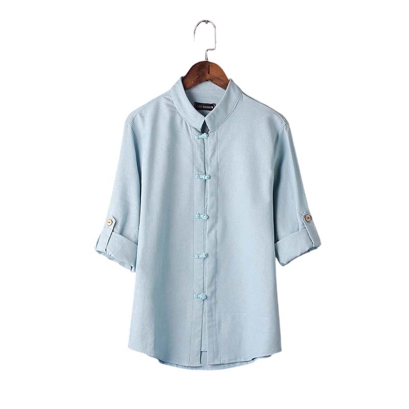 50 % DE RÉDUCTION MAINTENANT ! 🌿 Chemise homme décontractée en lin à col mandarin – Respirante et légère – Coupe décontractée, idéale pour l'été ou un style chic décontracté – Douce et élégante ✨