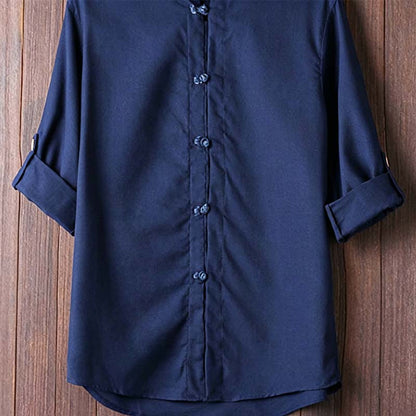 50 % DE RÉDUCTION MAINTENANT ! 🌿 Chemise homme décontractée en lin à col mandarin – Respirante et légère – Coupe décontractée, idéale pour l'été ou un style chic décontracté – Douce et élégante ✨