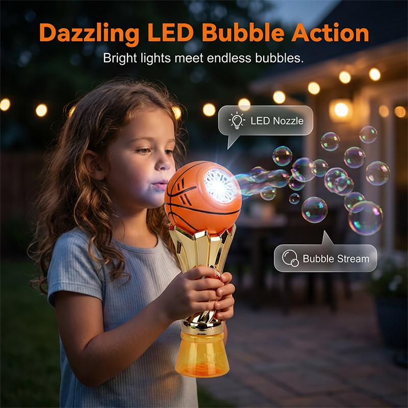 ⚽🏀Souffleur de bulles lumineux pour trophées de football et de basketball