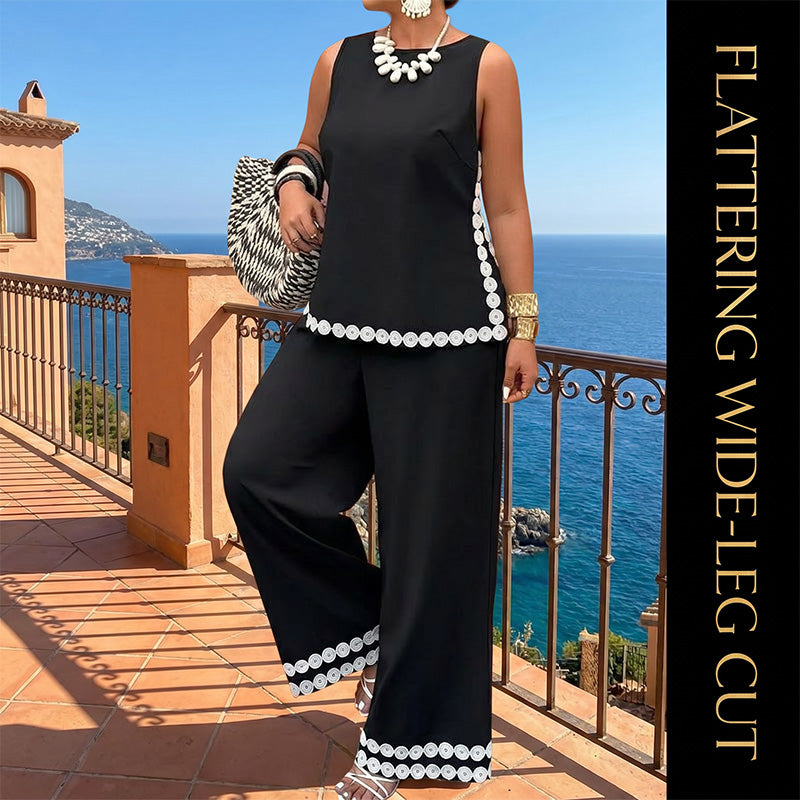 👗 50% DE RÉDUCTION ✨ Ensemble 2 pièces femme – Dentelle & fluidité – Style facile, parfait pour l’été ou un look bohème chic – confortable et élégant 🌸