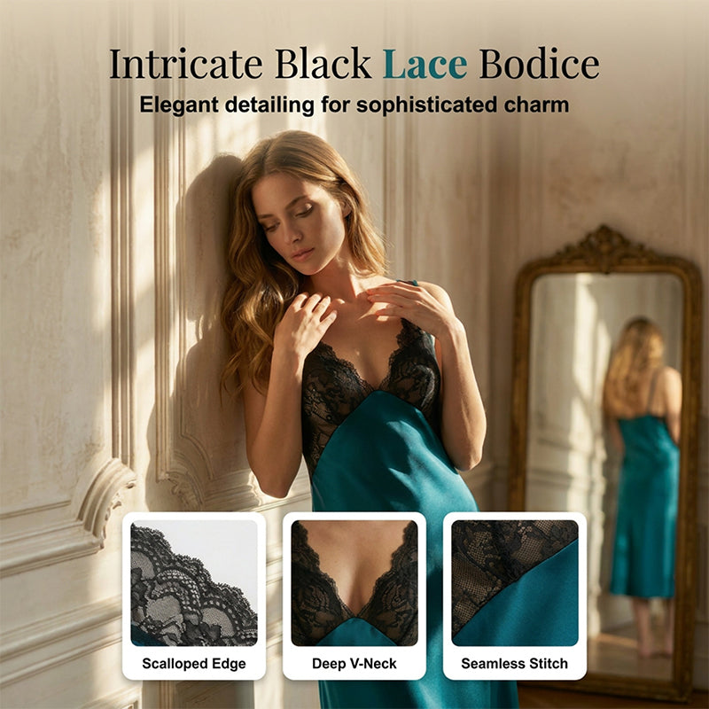👗 50% DE RÉDUCTION ✨ Nuisette élégante à col en V – Satin doux & fines bretelles – Taille fluide, parfaite pour un look chic ou décontracté – idéale pour les soirées ou la maison 🌙