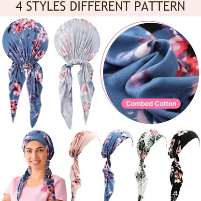 👒Turban foulard pré-noué à fleurs pour femme🌸